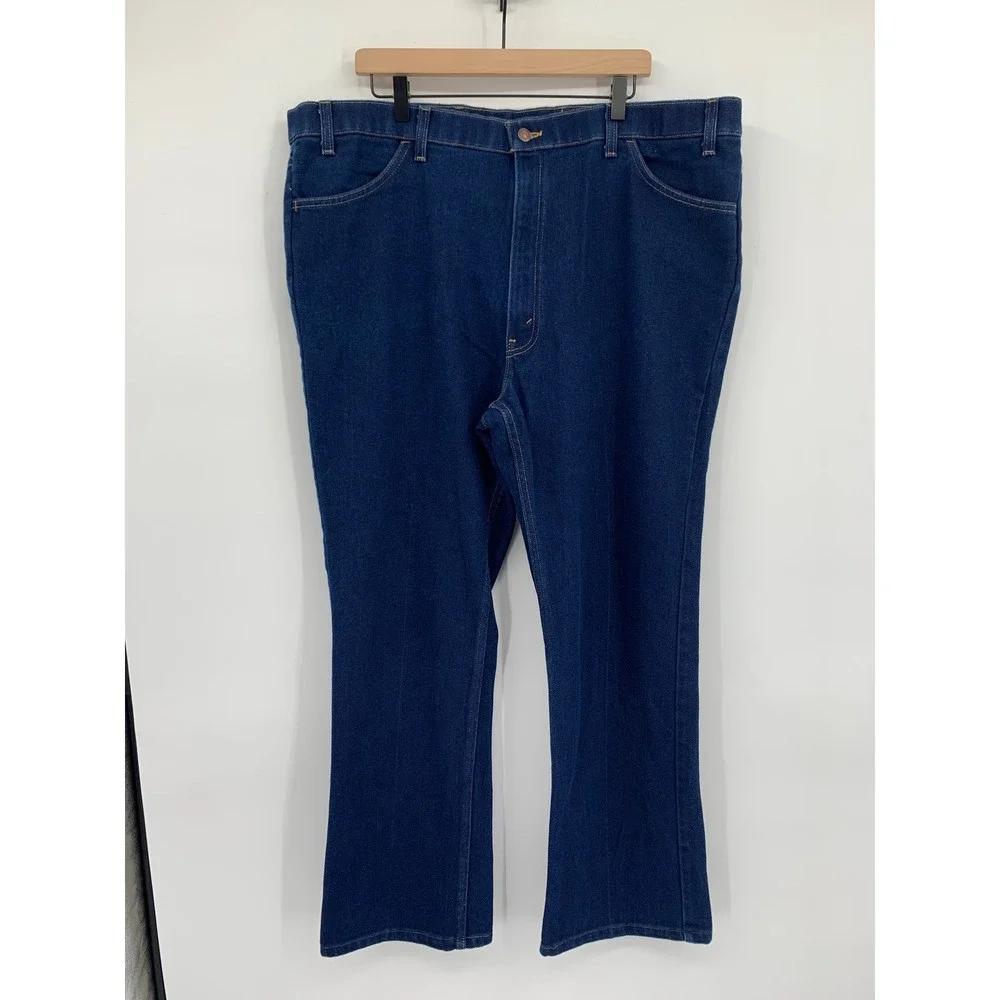 Vintage Levis Action Jeans Mens 42x30 Blue Orange Tab Made USA (Tag 46x32)
